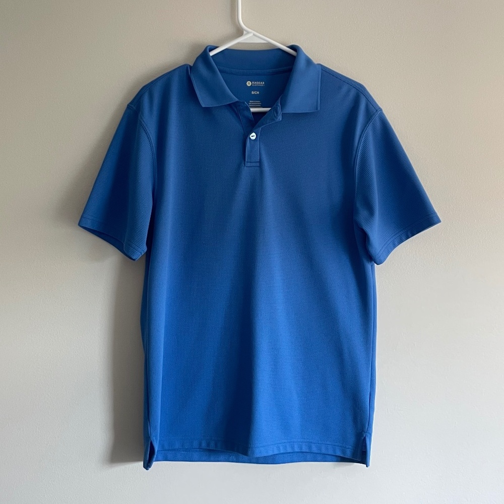 Haggar Waffle Men’s Collared Shortsleeve